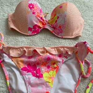 Floral neon swim